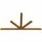 Ekena Millwork Saratoga Rough Sawn Timber Gable Bracket, Western Red Cedar, 84"W x 45"H x 2"D x 4"F, 13/12 Pitch GBW084X45X0204SAR00RWR - alternate 2